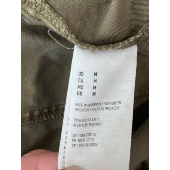 American Eagle Outfitters Womens Olive Green‎ Hooded Utility Jacket M - Picture 6 of 9